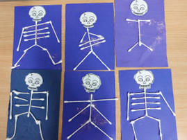 Cotton Bud Skeletons