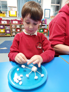 Child with marshmallows